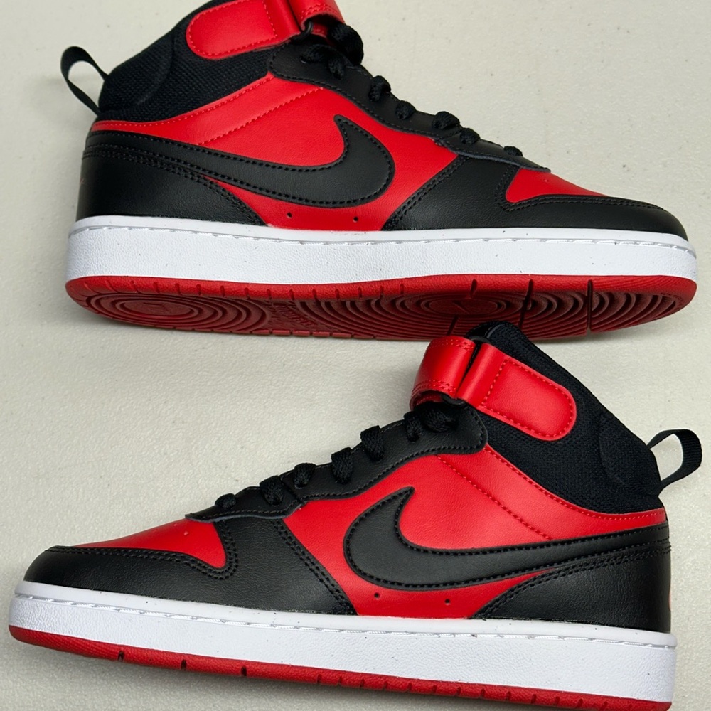 Big Kid's Nike Court Borough Mid 2 (GS) University Red/Black-White Size 5.5 Y